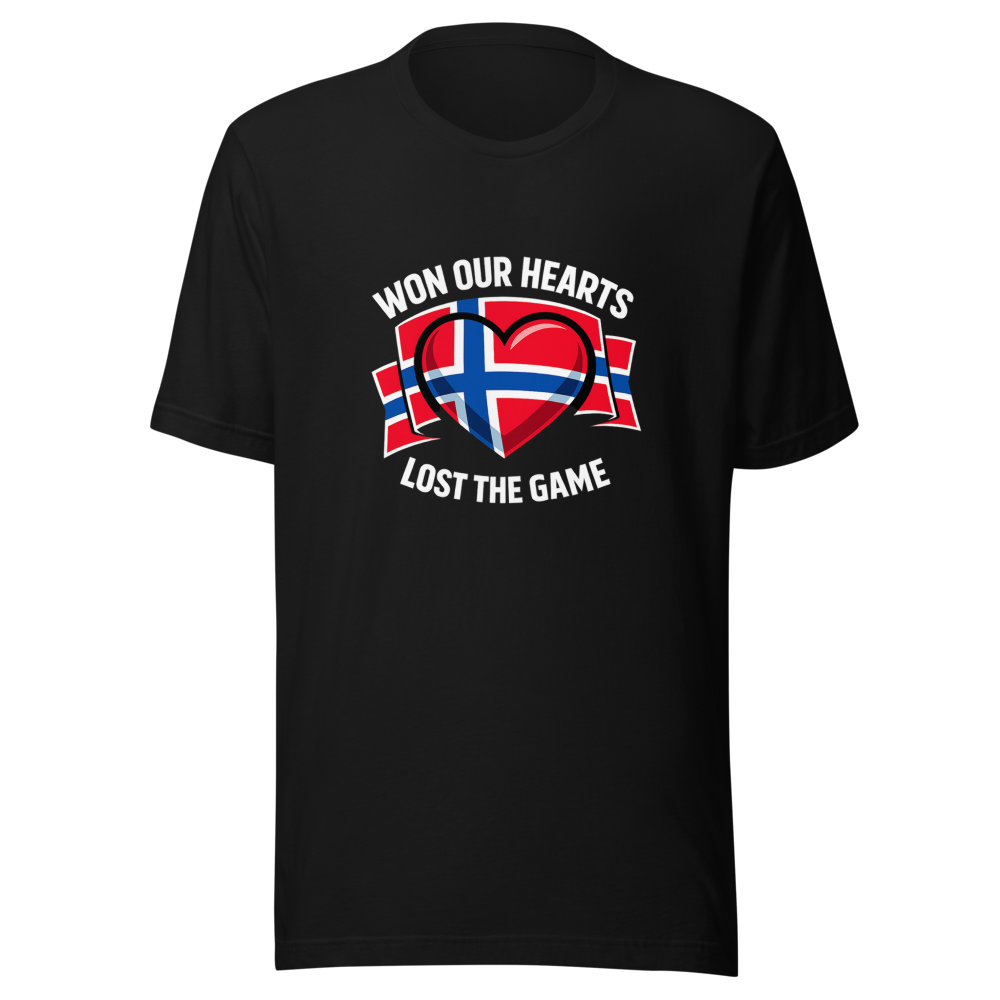 Lost The Game Won Hearts Norway Fan T-Shirt - Image 2
