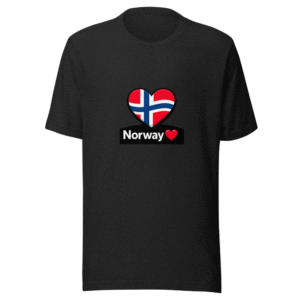Norway's Pride Haaland Heart Flag T-Shirt