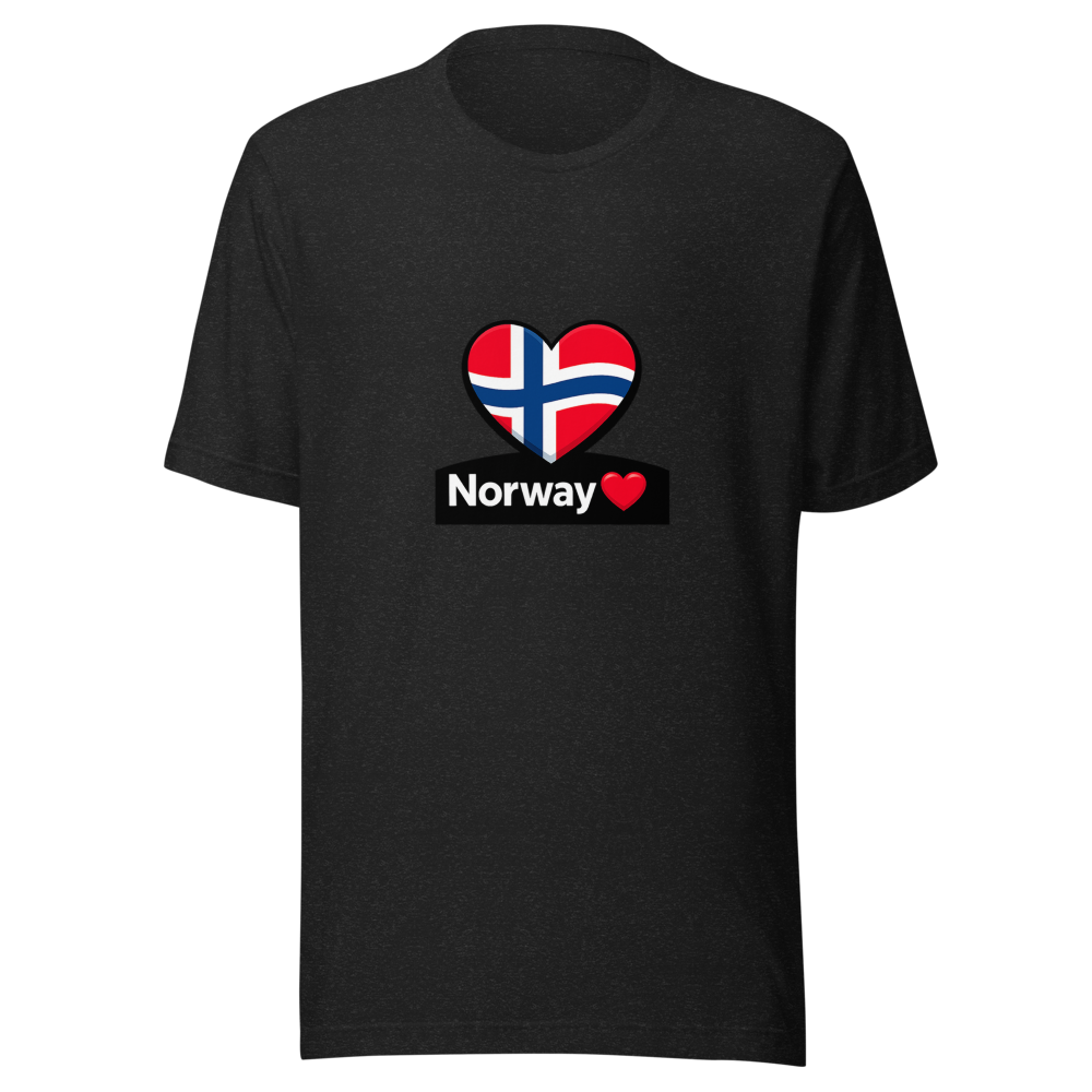 Norway's Pride Haaland Heart Flag T-Shirt