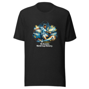 Messi's Record 10th World Cup Assist Tee
