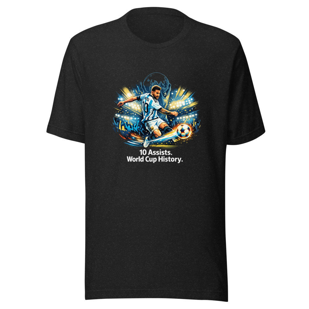 Messi's Record 10th World Cup Assist Tee