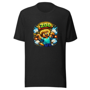 Level Up! Minecraft 200 Levels Tee - Epic Gaming Fun