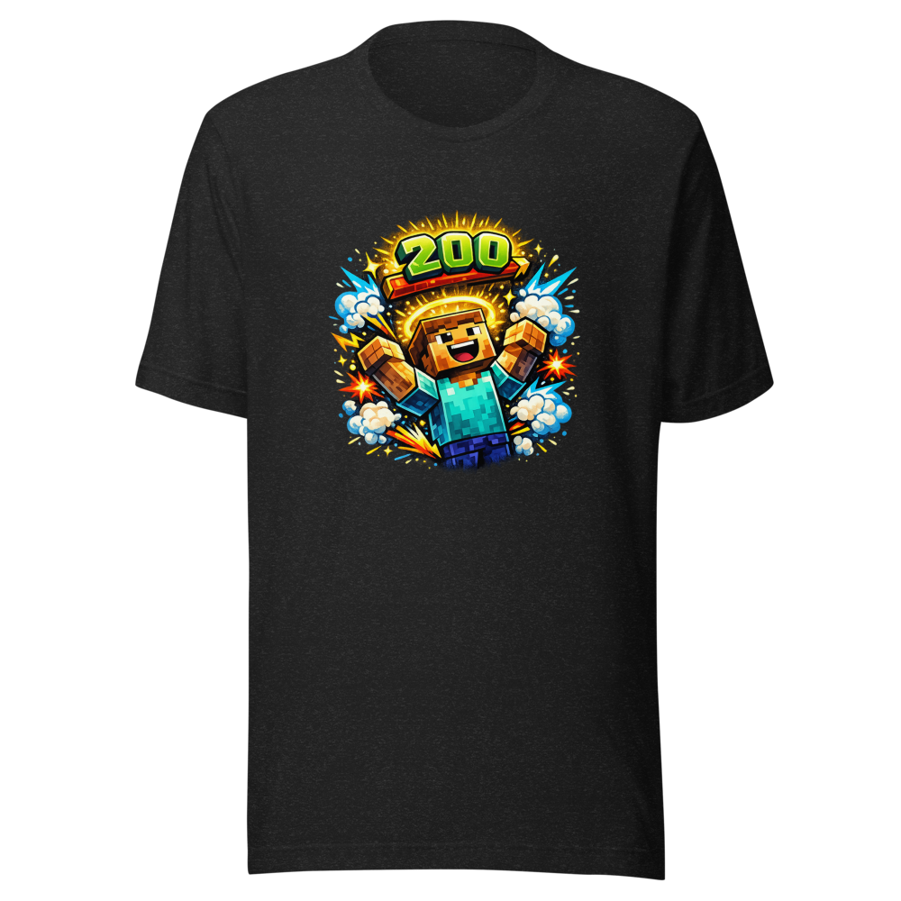 Level Up! Minecraft 200 Levels Tee - Epic Gaming Fun