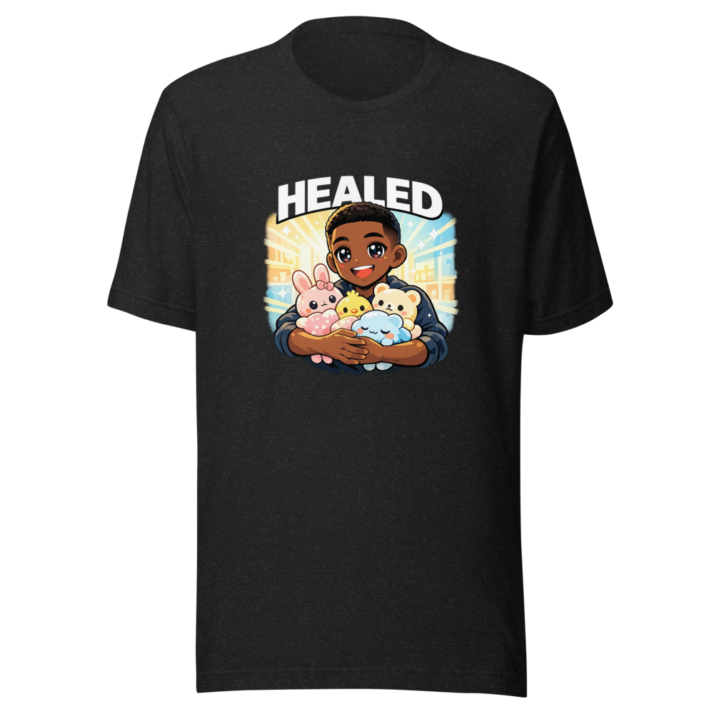 Kawaii Eyes Black Man HEALED Vibe Tee