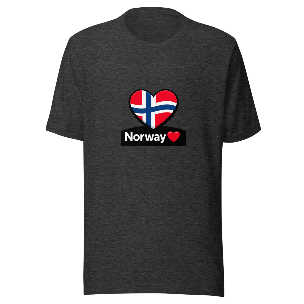 Norway's Pride Haaland Heart Flag T-Shirt - Image 9