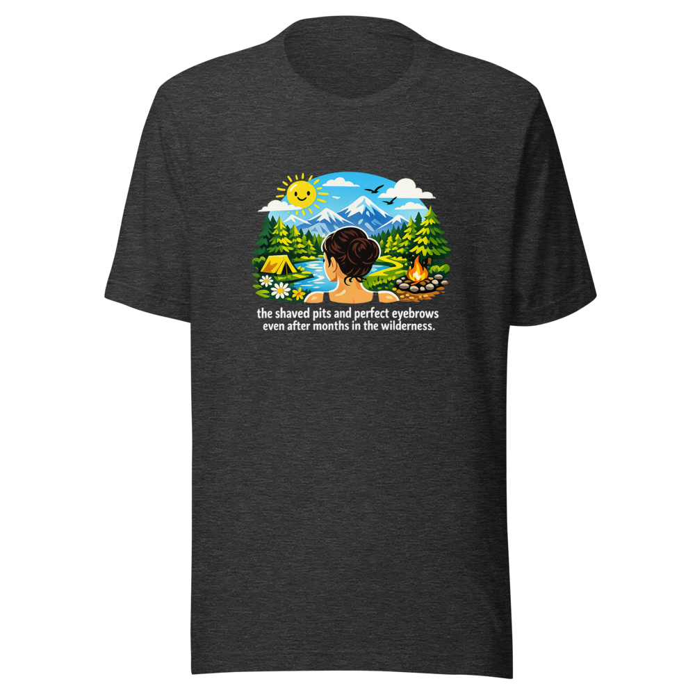 Wilderness Glow Up Shaved Pits Perfect Brows Tee - Image 9