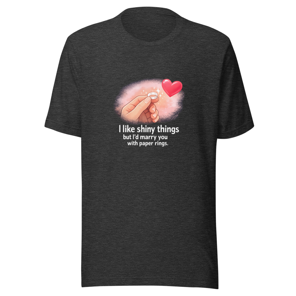 Paper Rings I'd Marry You T-Shirt - Image 9
