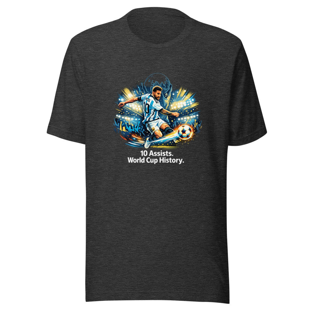 Messi's Record 10th World Cup Assist Tee - Image 9
