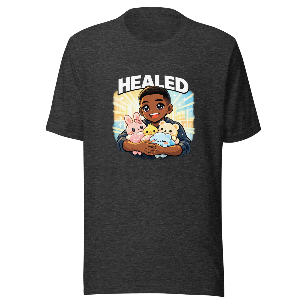 Kawaii Eyes Black Man HEALED Vibe Tee - Image 9
