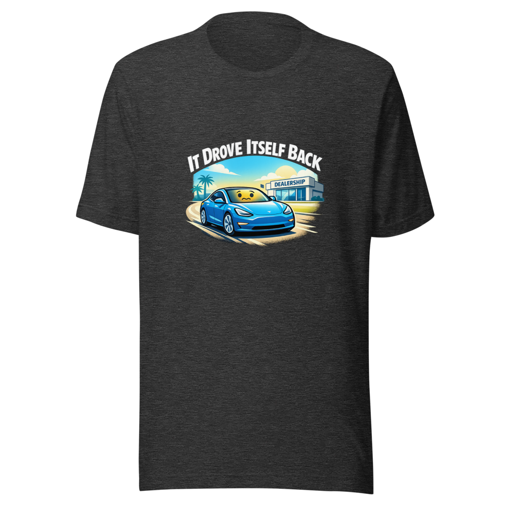 Tesla Auto-Return Funny Quote T-Shirt - Image 9