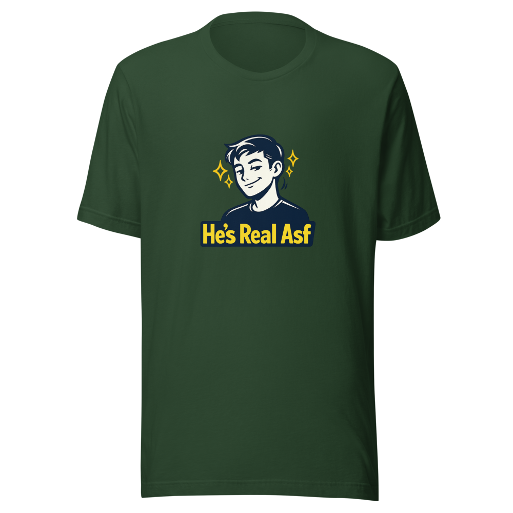 He's Real Asf Viral Tweet T-Shirt - Image 7