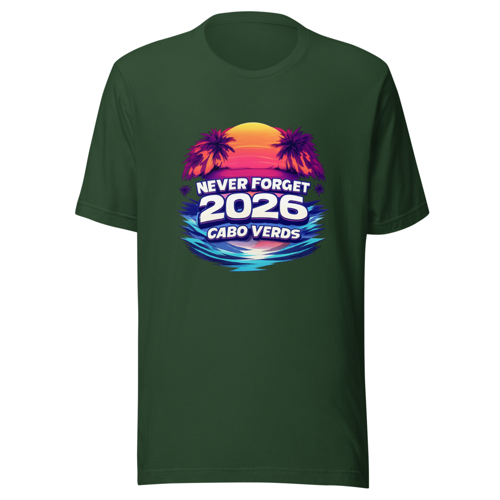 Never Forget 2026 Cabo Verde Retro Vibes Tee - Image 7