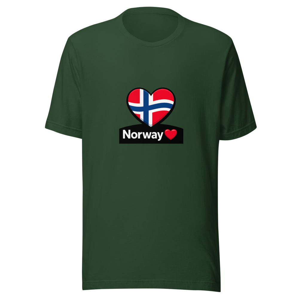 Norway's Pride Haaland Heart Flag T-Shirt - Image 7