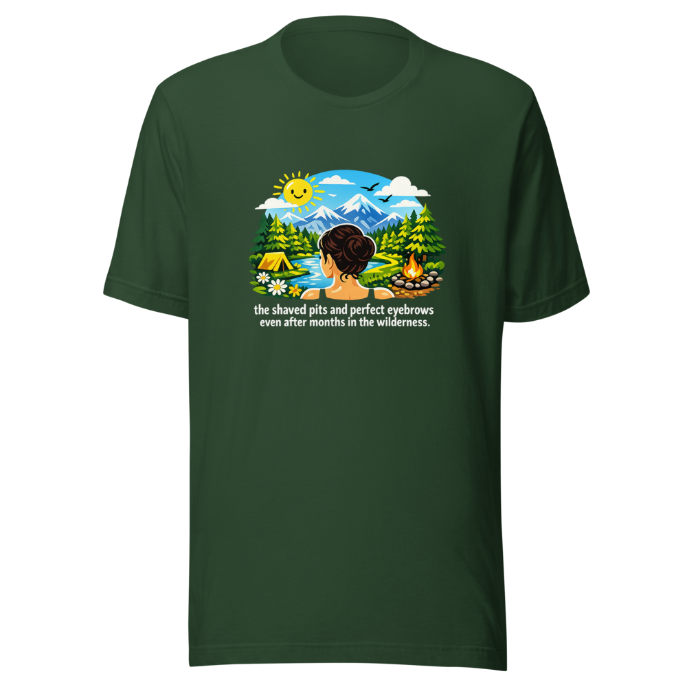 Wilderness Glow Up Shaved Pits Perfect Brows Tee - Image 7