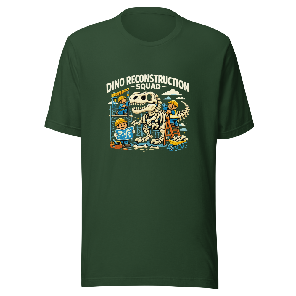 Dino Reconstruction Squad Retro T-Shirt - Image 7