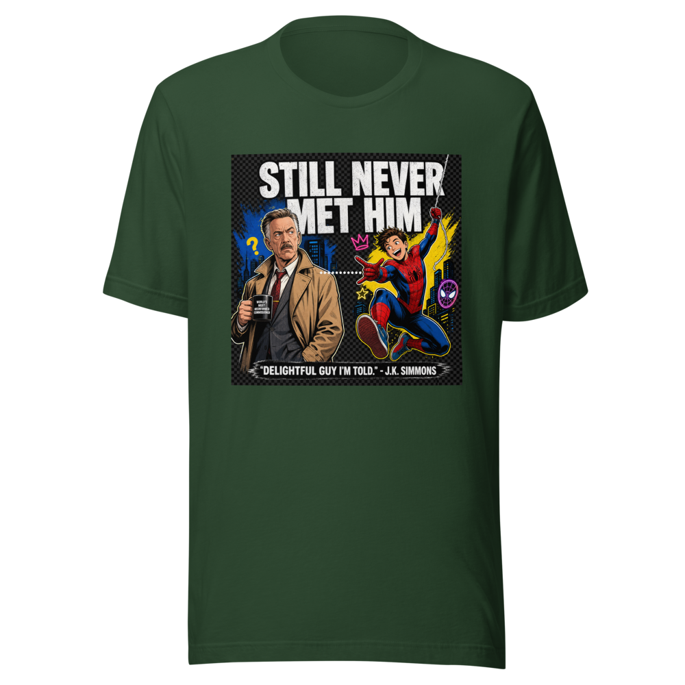 J.K. Simmons Never Met Tom Holland Spider-Man T-Shirt - Image 7