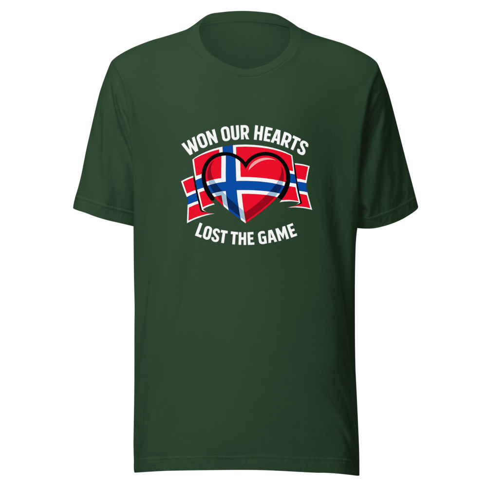 Lost The Game Won Hearts Norway Fan T-Shirt - Image 7