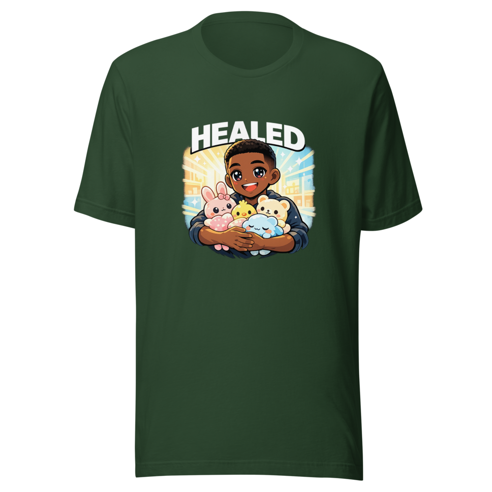 Kawaii Eyes Black Man HEALED Vibe Tee - Image 7