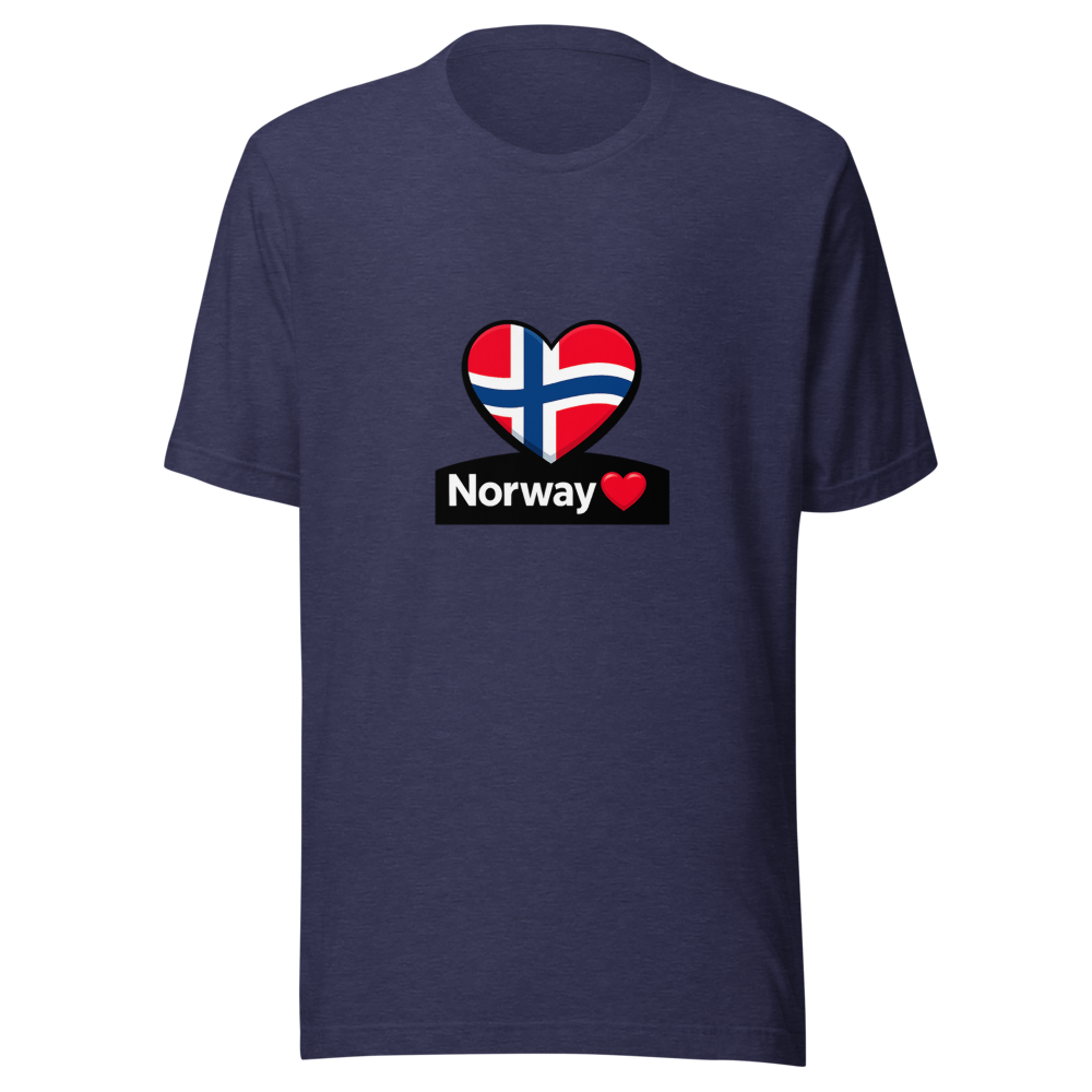 Norway's Pride Haaland Heart Flag T-Shirt - Image 5