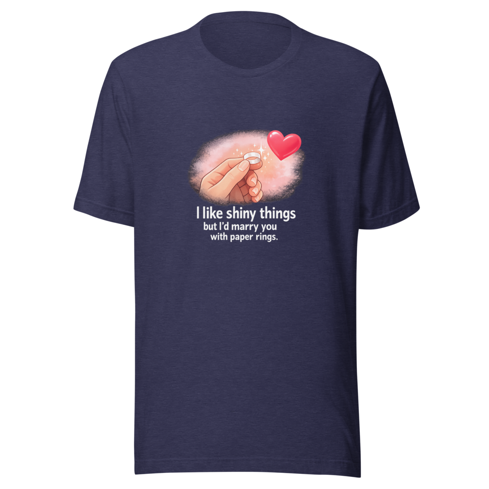 Paper Rings I'd Marry You T-Shirt - Image 5