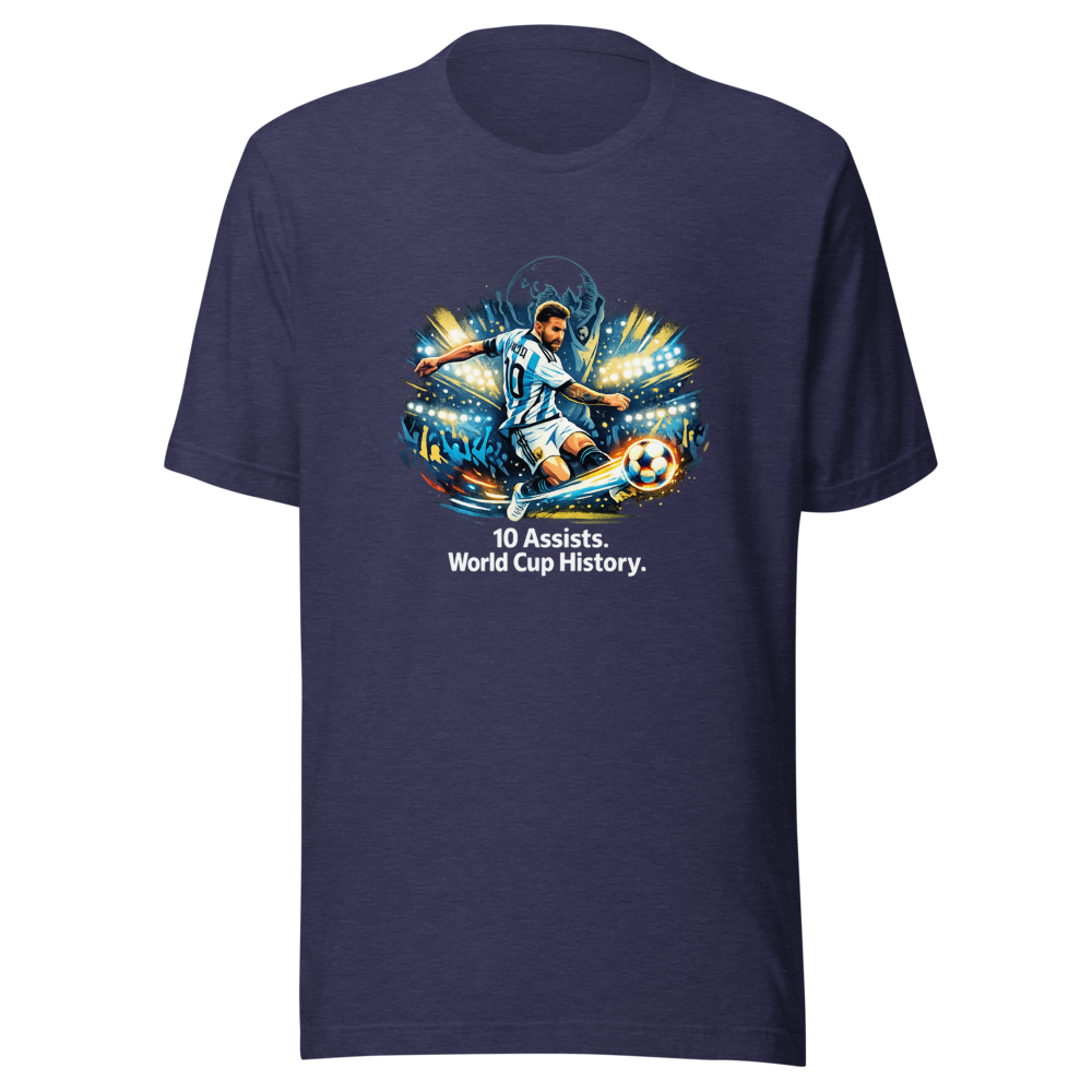 Messi's Record 10th World Cup Assist Tee - Image 5