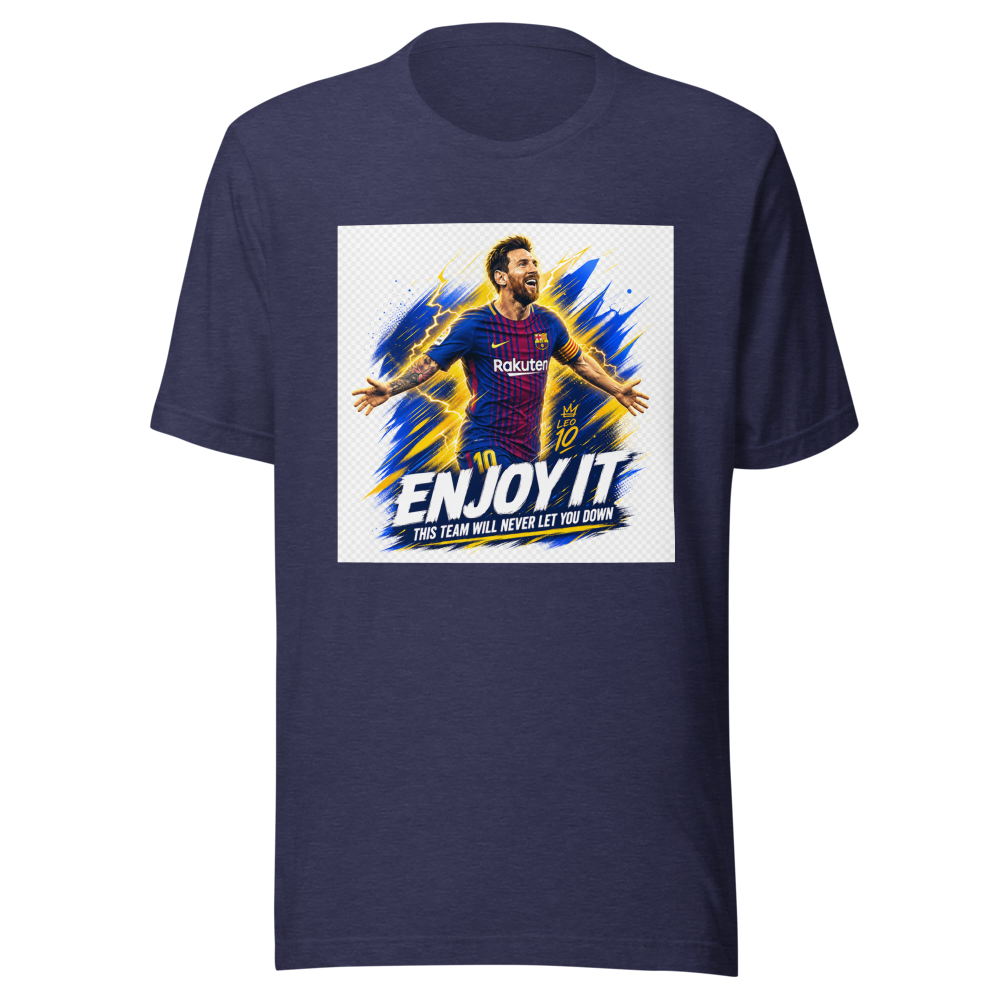 Messi: Enjoy It! Team Never Lets You Down Tee - Image 5