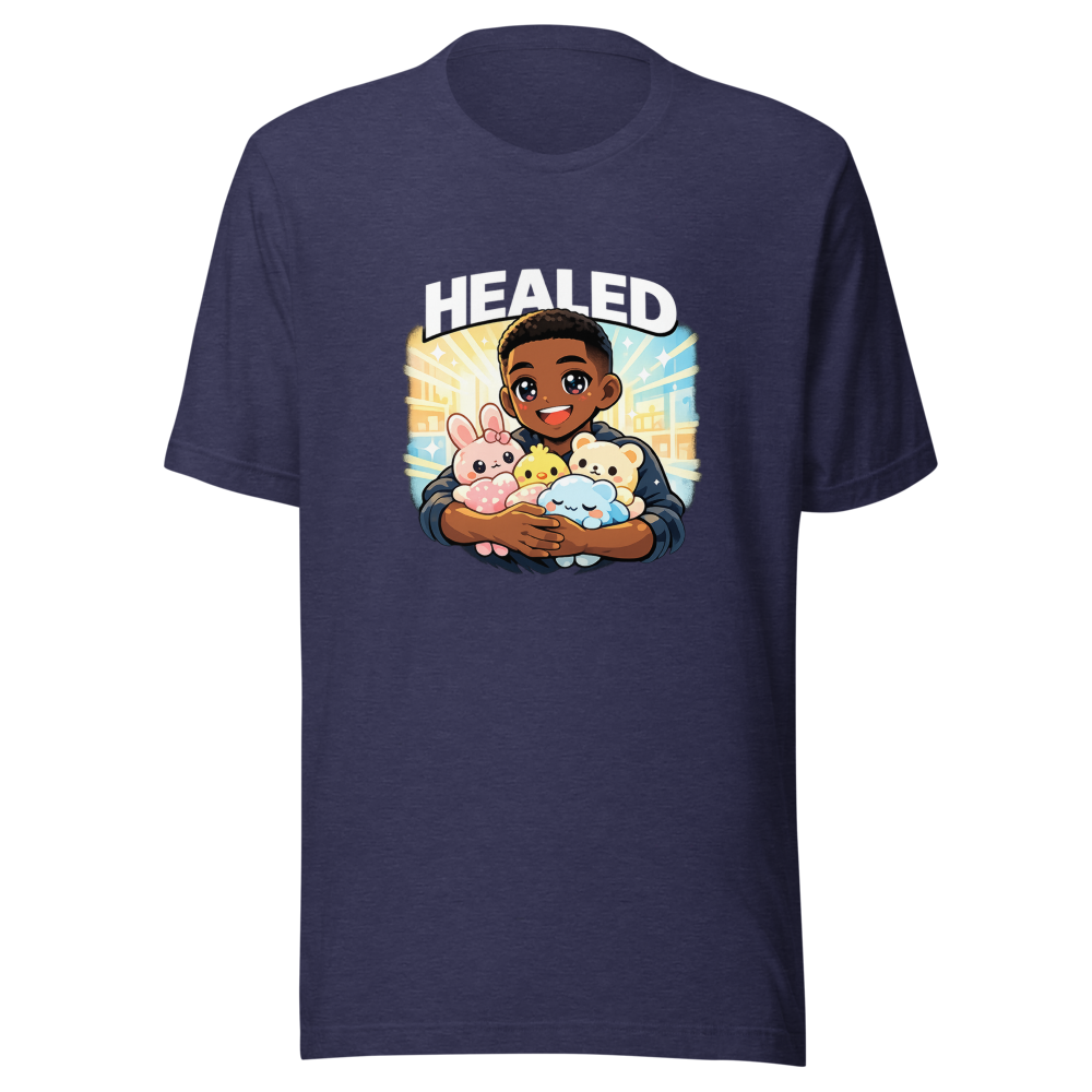 Kawaii Eyes Black Man HEALED Vibe Tee - Image 5