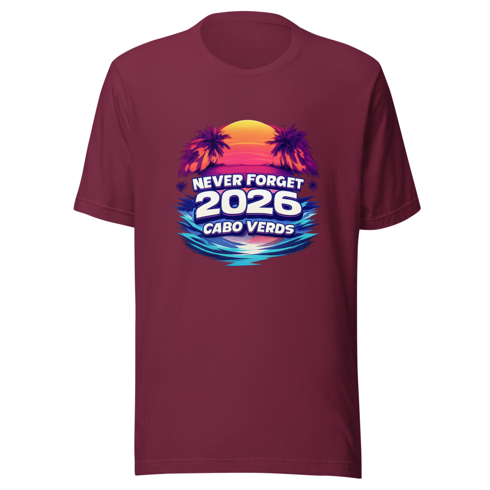 Never Forget 2026 Cabo Verde Retro Vibes Tee - Image 6
