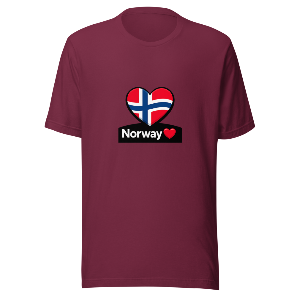 Norway's Pride Haaland Heart Flag T-Shirt - Image 6