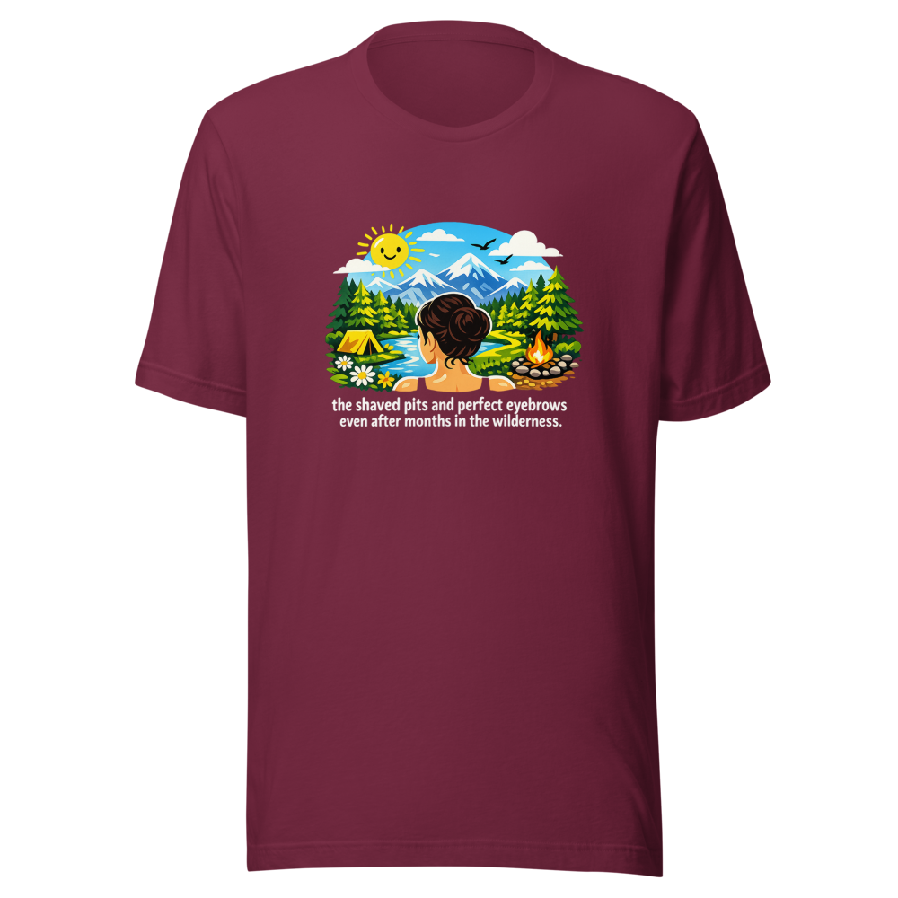 Wilderness Glow Up Shaved Pits Perfect Brows Tee - Image 6
