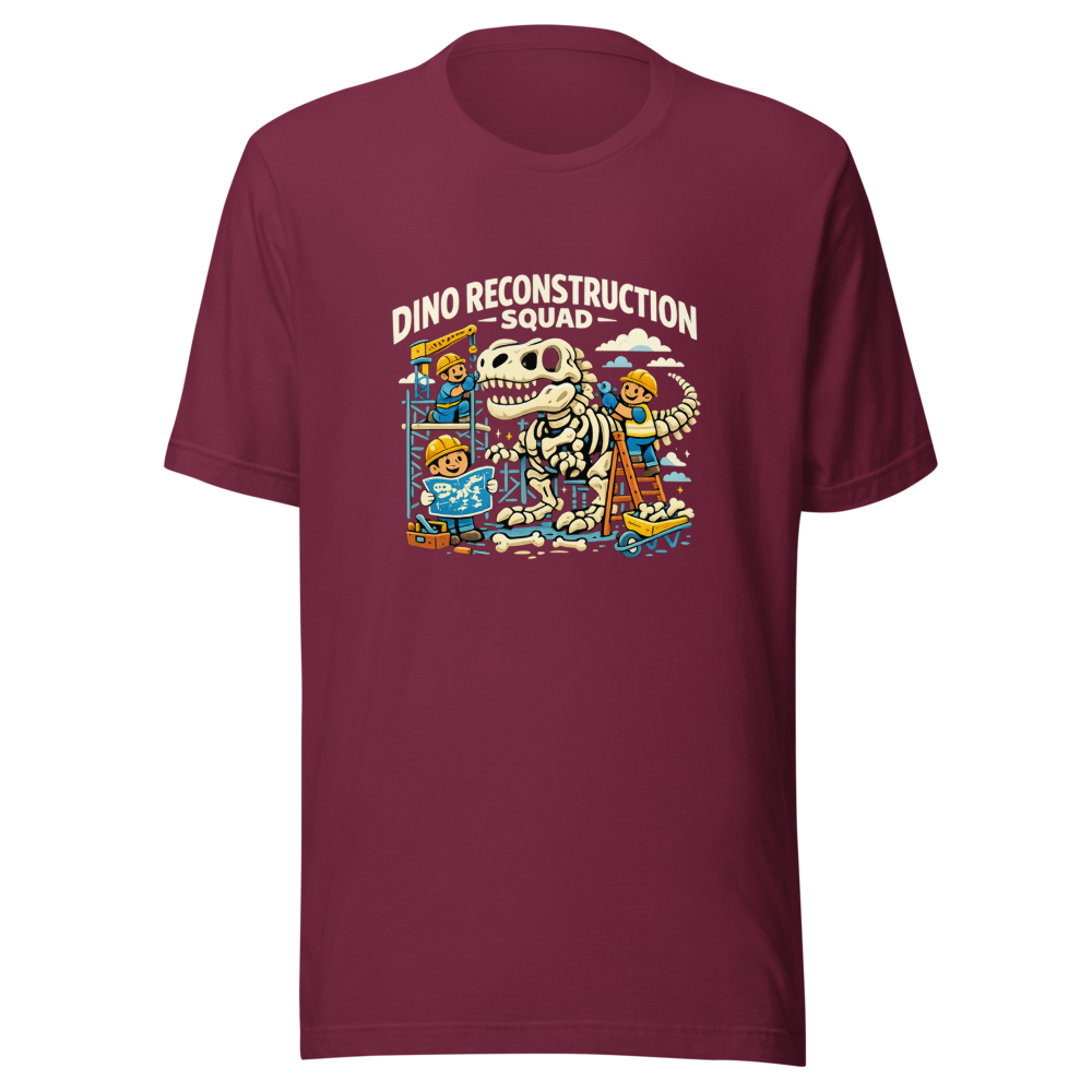 Dino Reconstruction Squad Retro T-Shirt - Image 6