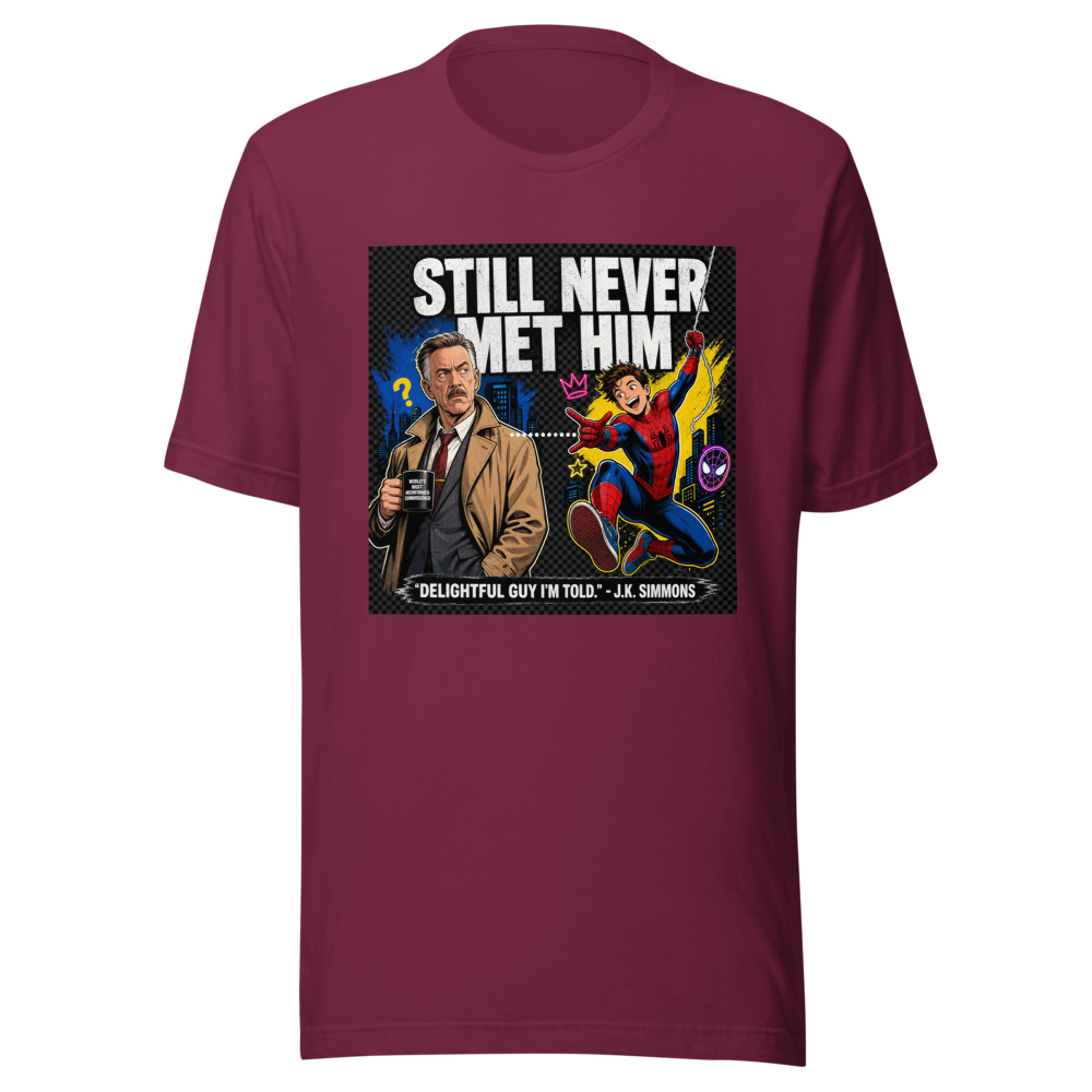 J.K. Simmons Never Met Tom Holland Spider-Man T-Shirt - Image 6