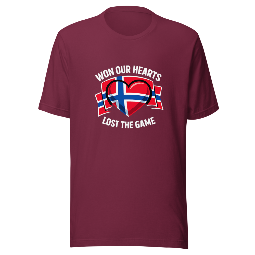 Lost The Game Won Hearts Norway Fan T-Shirt - Image 6