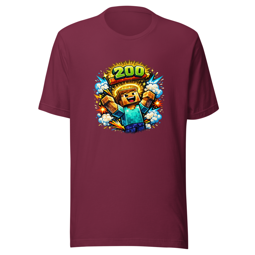 Level Up! Minecraft 200 Levels Tee - Epic Gaming Fun - Image 6