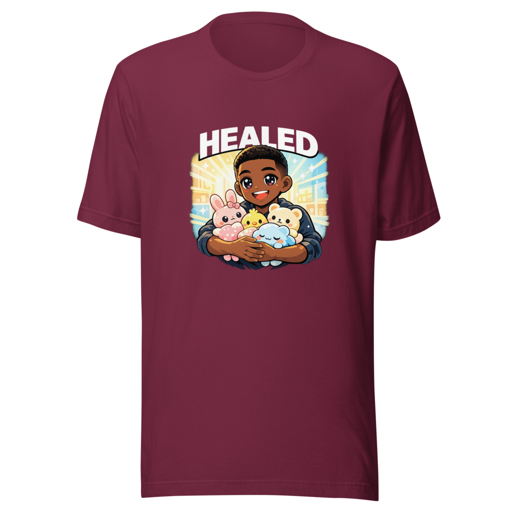 Kawaii Eyes Black Man HEALED Vibe Tee - Image 6