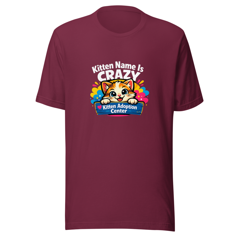 Crazy Kitten Name Viral Meme T-Shirt - Image 6