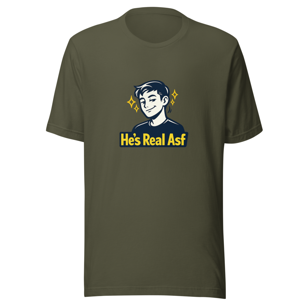 He's Real Asf Viral Tweet T-Shirt - Image 10