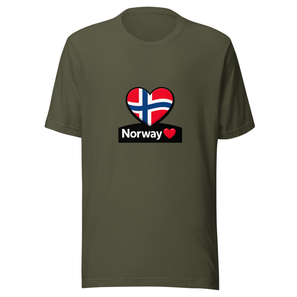 Norway's Pride Haaland Heart Flag T-Shirt - Image 10