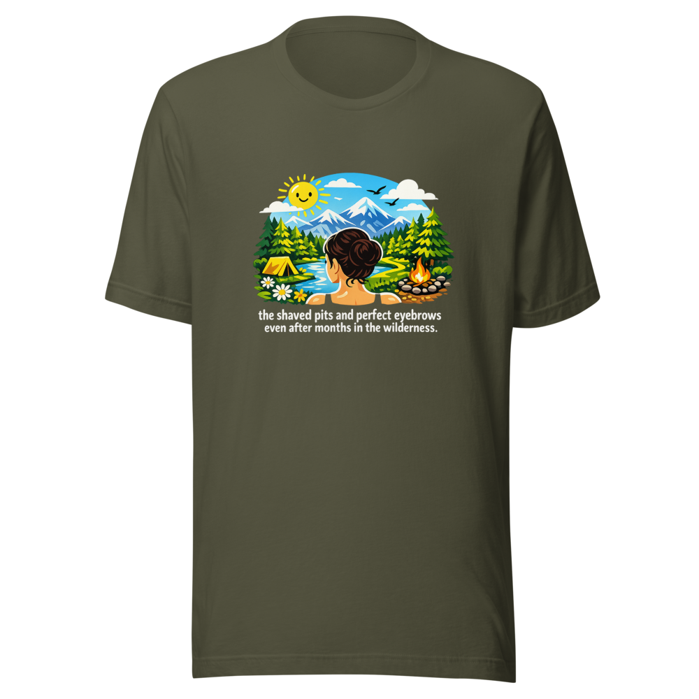 Wilderness Glow Up Shaved Pits Perfect Brows Tee - Image 10