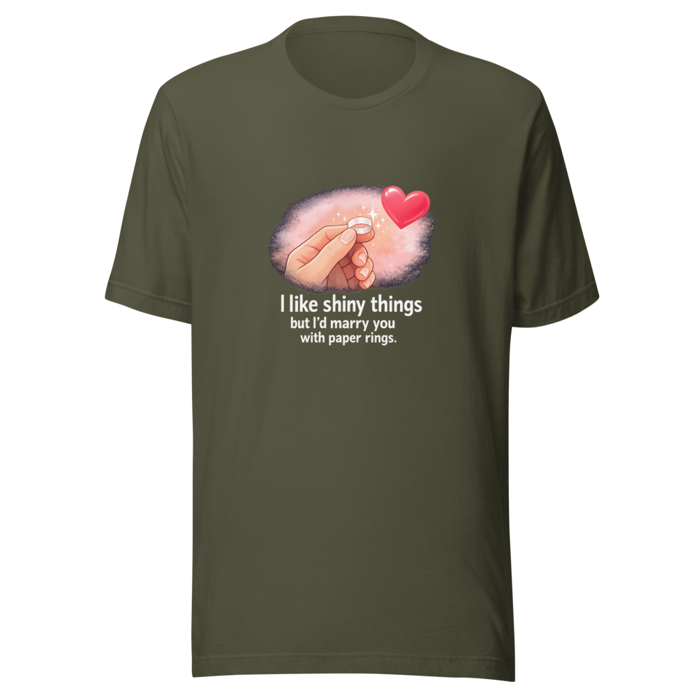 Paper Rings I'd Marry You T-Shirt - Image 10