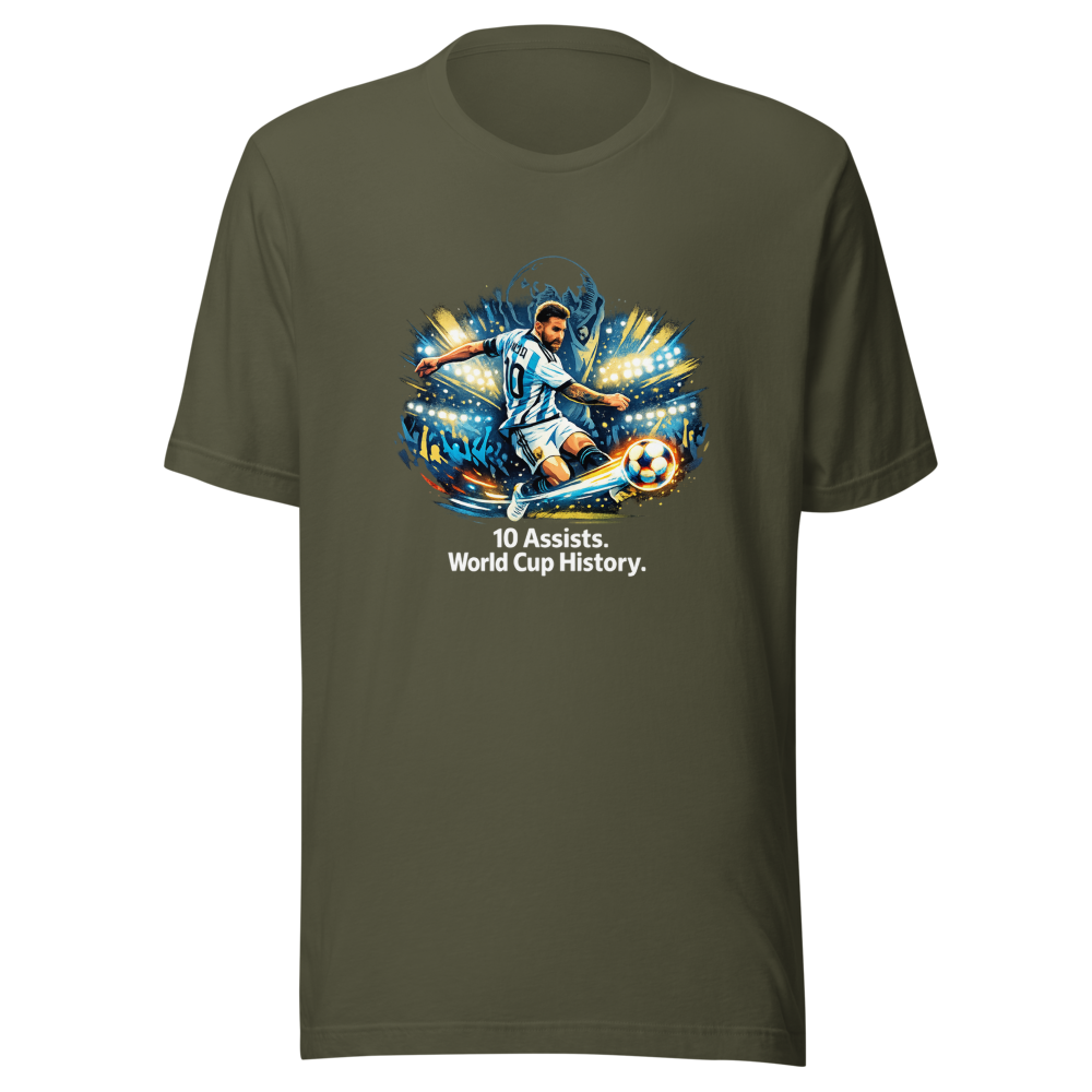 Messi's Record 10th World Cup Assist Tee - Image 10