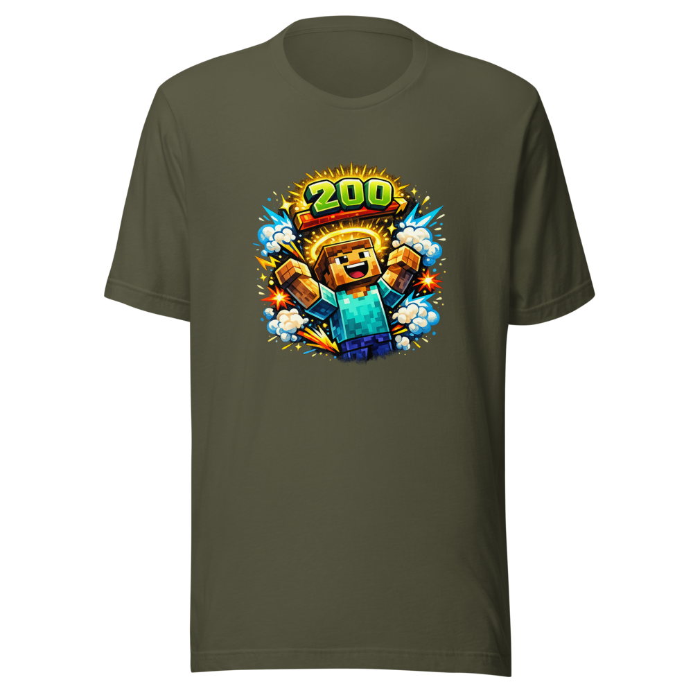 Level Up! Minecraft 200 Levels Tee - Epic Gaming Fun - Image 10