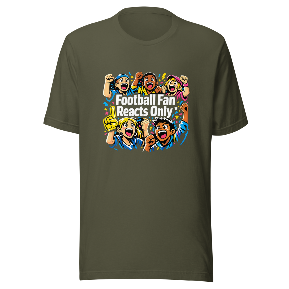 Epic Football Fan Reacts Only T-Shirt - Image 10