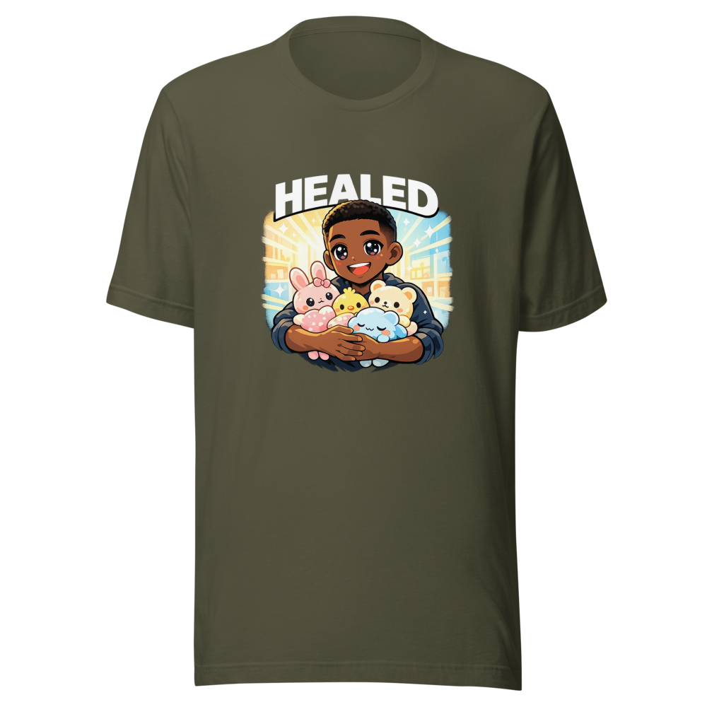 Kawaii Eyes Black Man HEALED Vibe Tee - Image 10