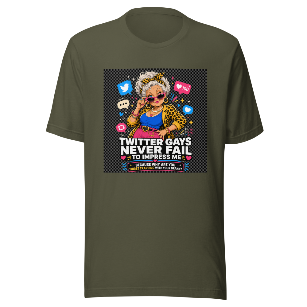 Twitter Gays Impress Me Granny Thirst Trap Tee - Image 10