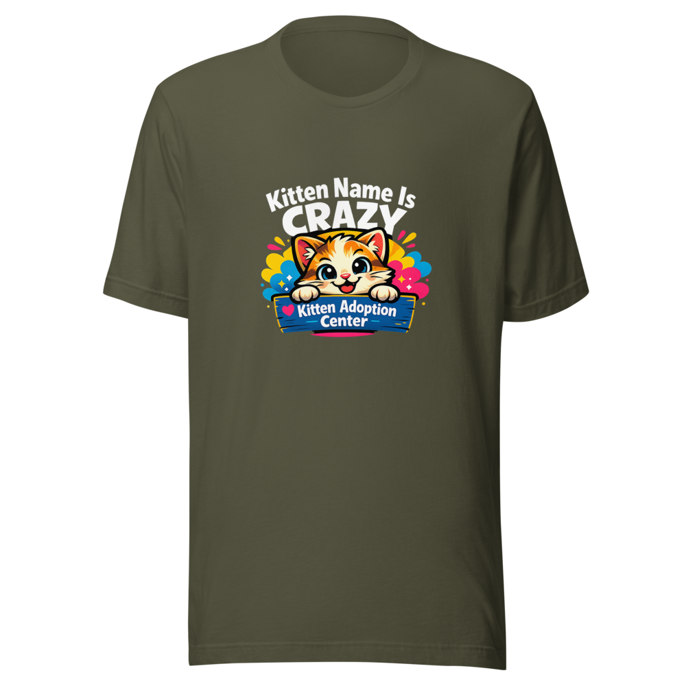 Crazy Kitten Name Viral Meme T-Shirt - Image 10