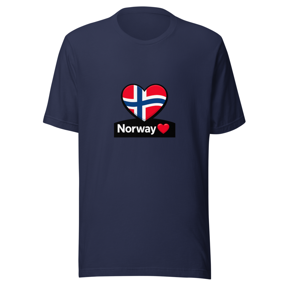 Norway's Pride Haaland Heart Flag T-Shirt - Image 4