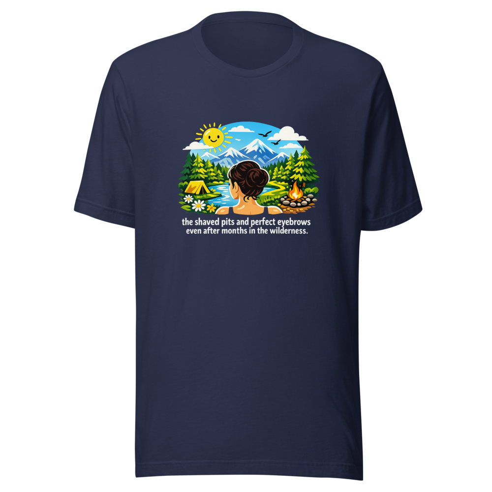 Wilderness Glow Up Shaved Pits Perfect Brows Tee - Image 4