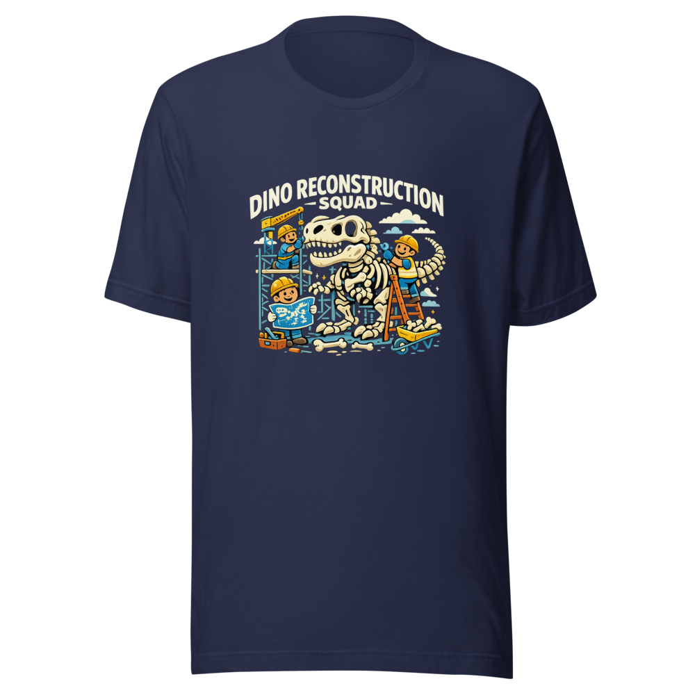 Dino Reconstruction Squad Retro T-Shirt - Image 4