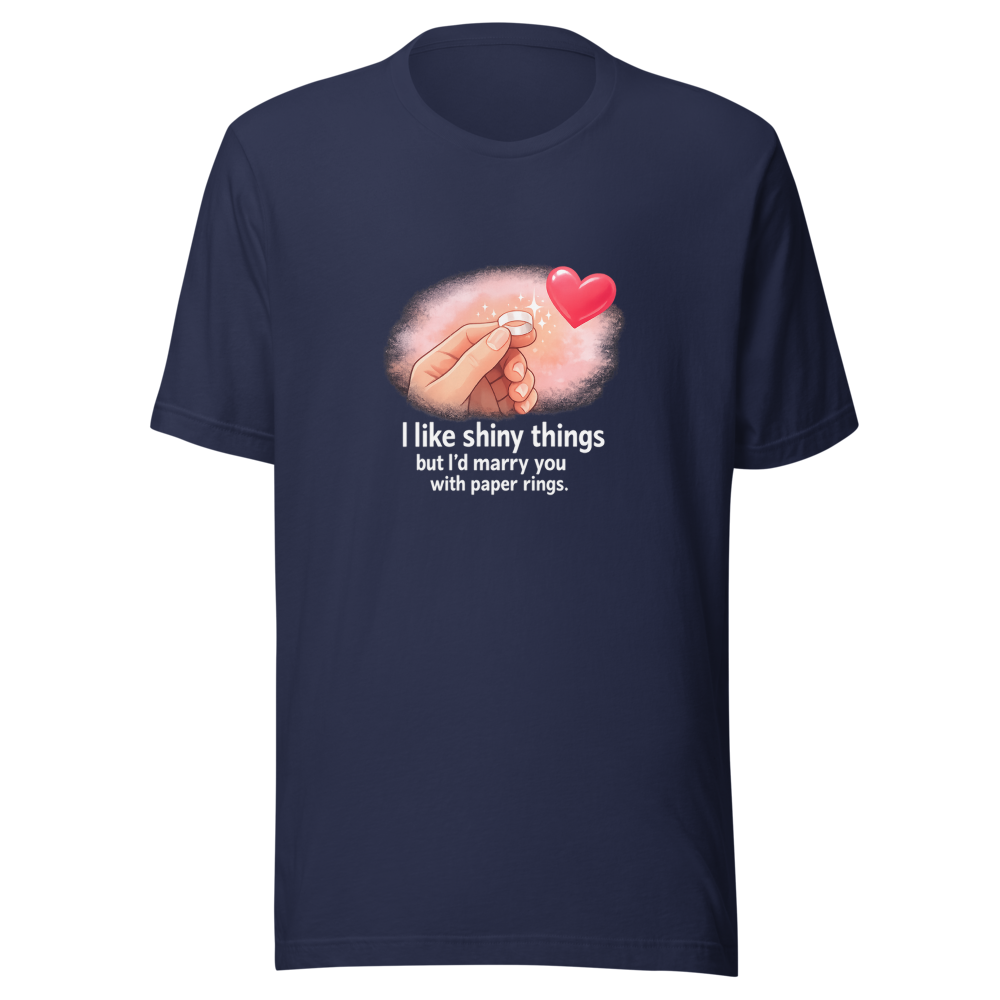 Paper Rings I'd Marry You T-Shirt - Image 4